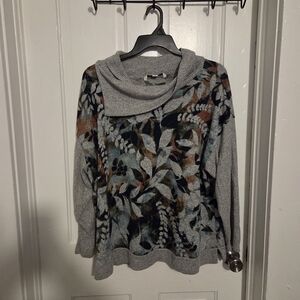 Zac & Rachel Multicolor Floral Cowl Neck Sweater
